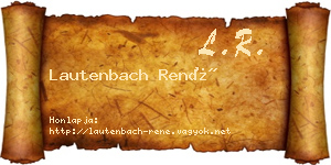 Lautenbach René névjegykártya